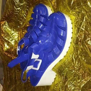 Blue Jelly Sandals